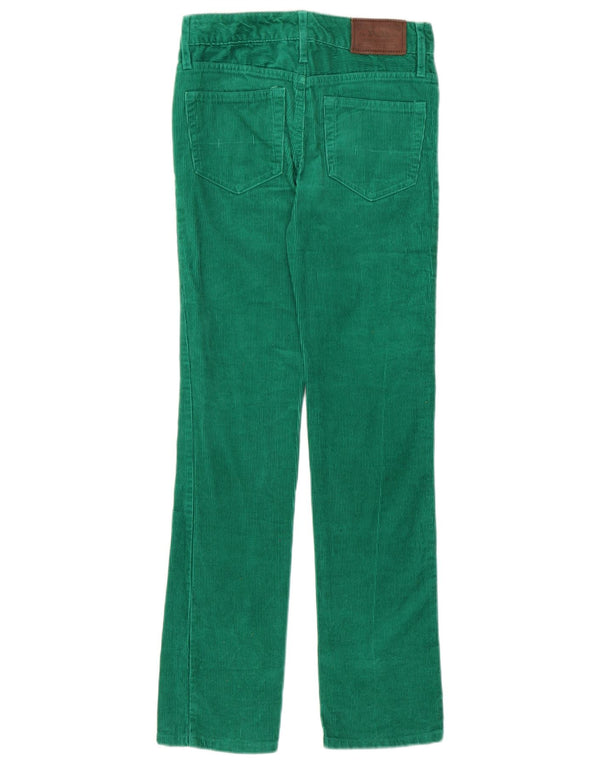 Pantaloni slim in velluto a coste da donna Polo Ralph Lauren UK 8 Small W26 L28 Verde