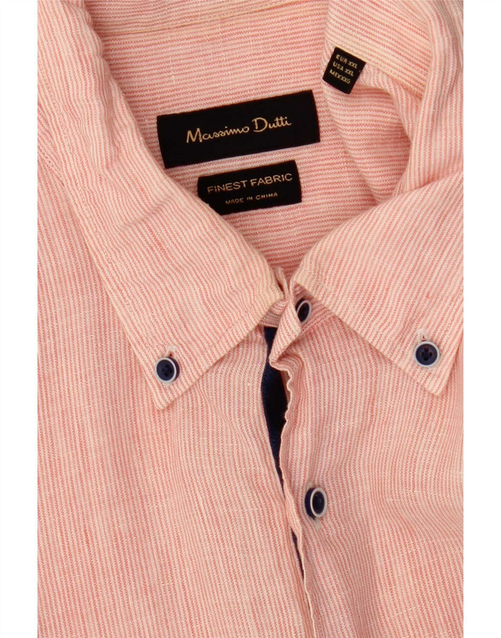 Camicia da uomo Massimo Dutti 2XL Gessato rosa