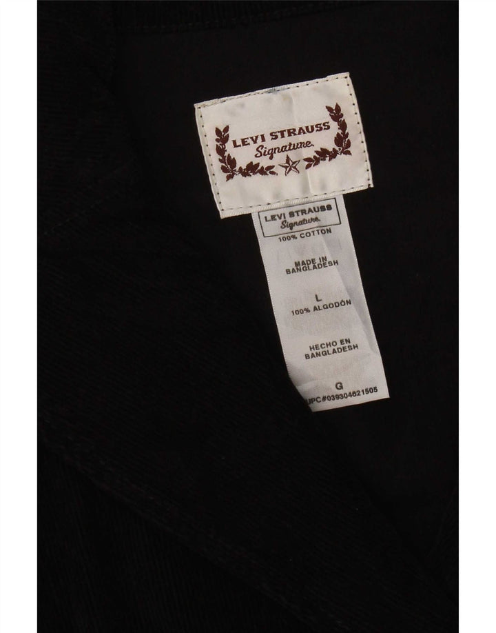 Cappotto da marinaio in velluto a coste da donna Levi's UK 16 grande cotone nero