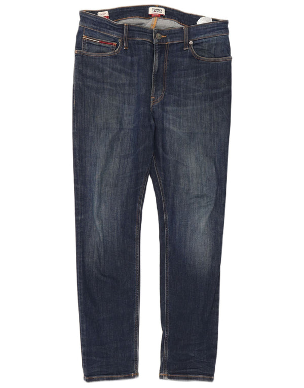 Tommy Hilfiger Uomo Ryan Skinny Jeans W34 L30 Blu Navy Cotone