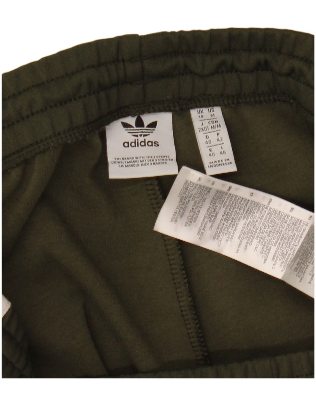 Pantaloni da tuta da donna ADIDAS UK 14 poliestere kaki medio