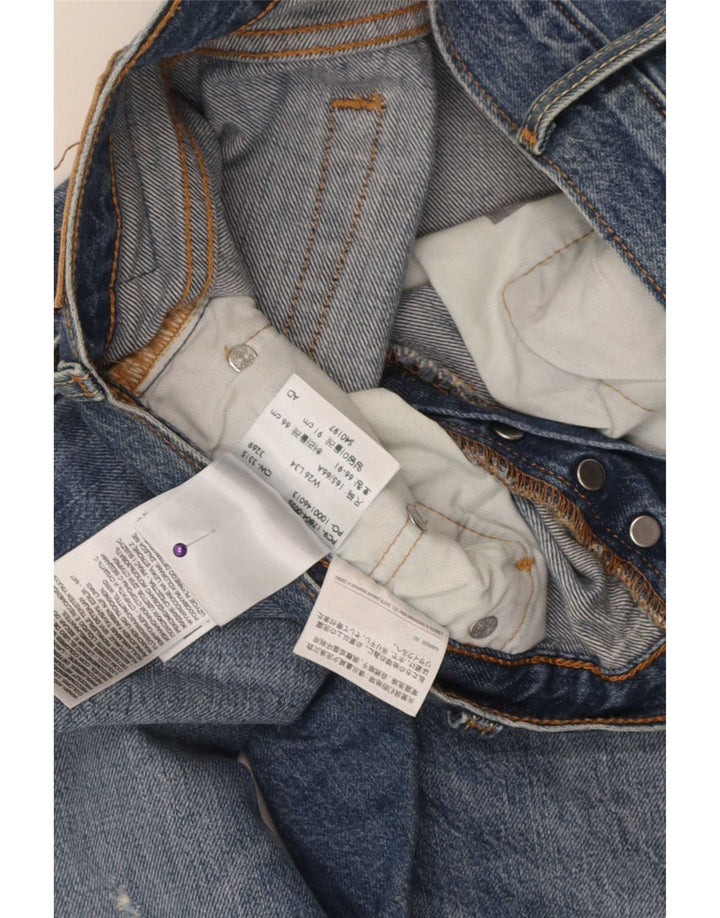 Levi's Donna 501 CT Jeans dritti invecchiati W26 L30 Cotone blu