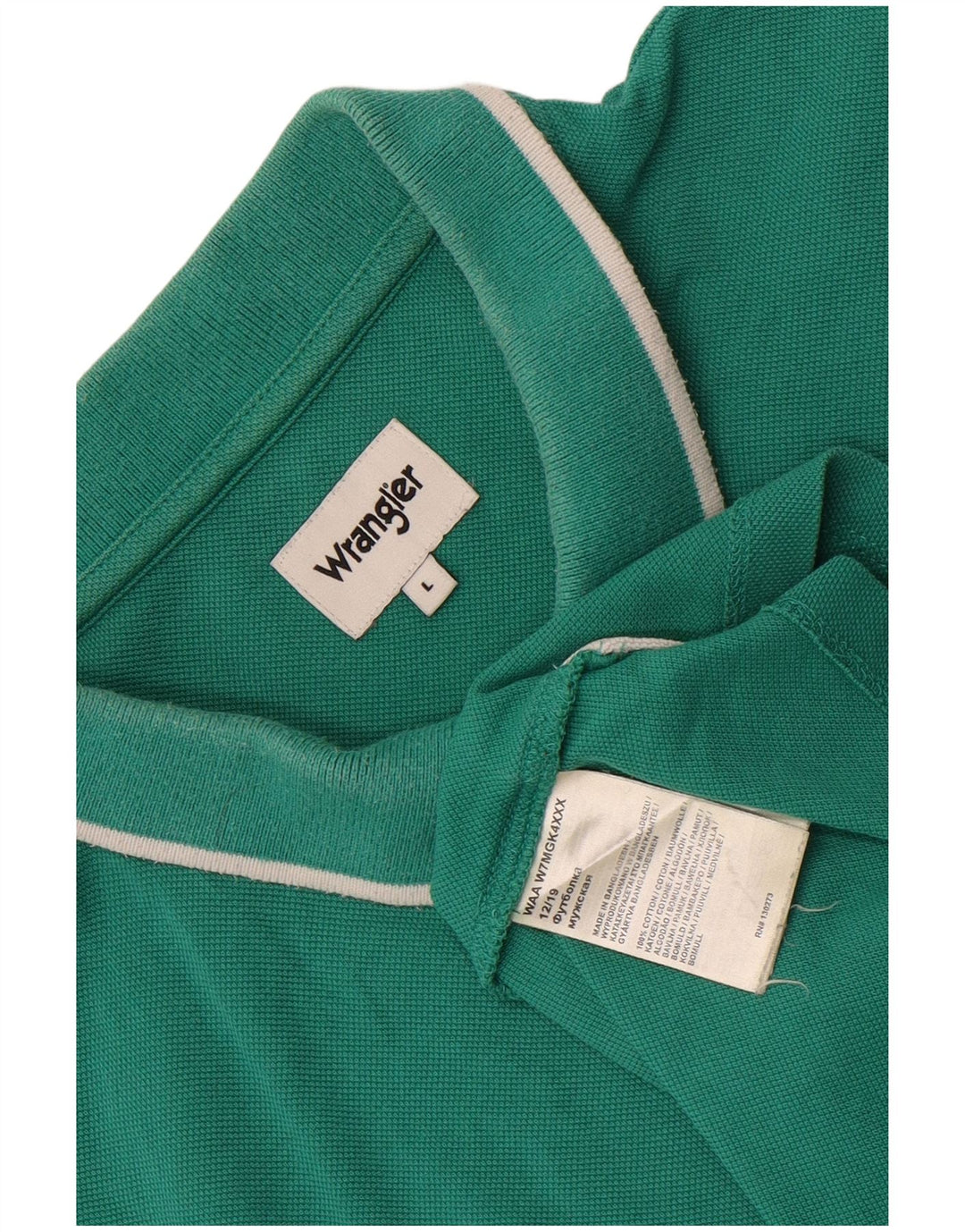 Polo da uomo Wrangler grande in cotone verde