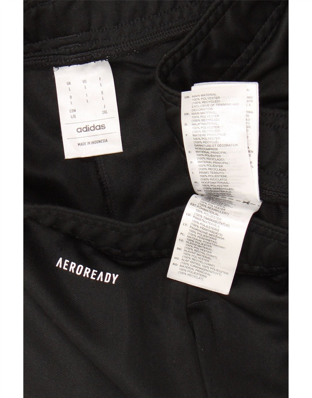 Pantaloni da tuta ADIDAS Aeroready da uomo grandi in poliestere nero