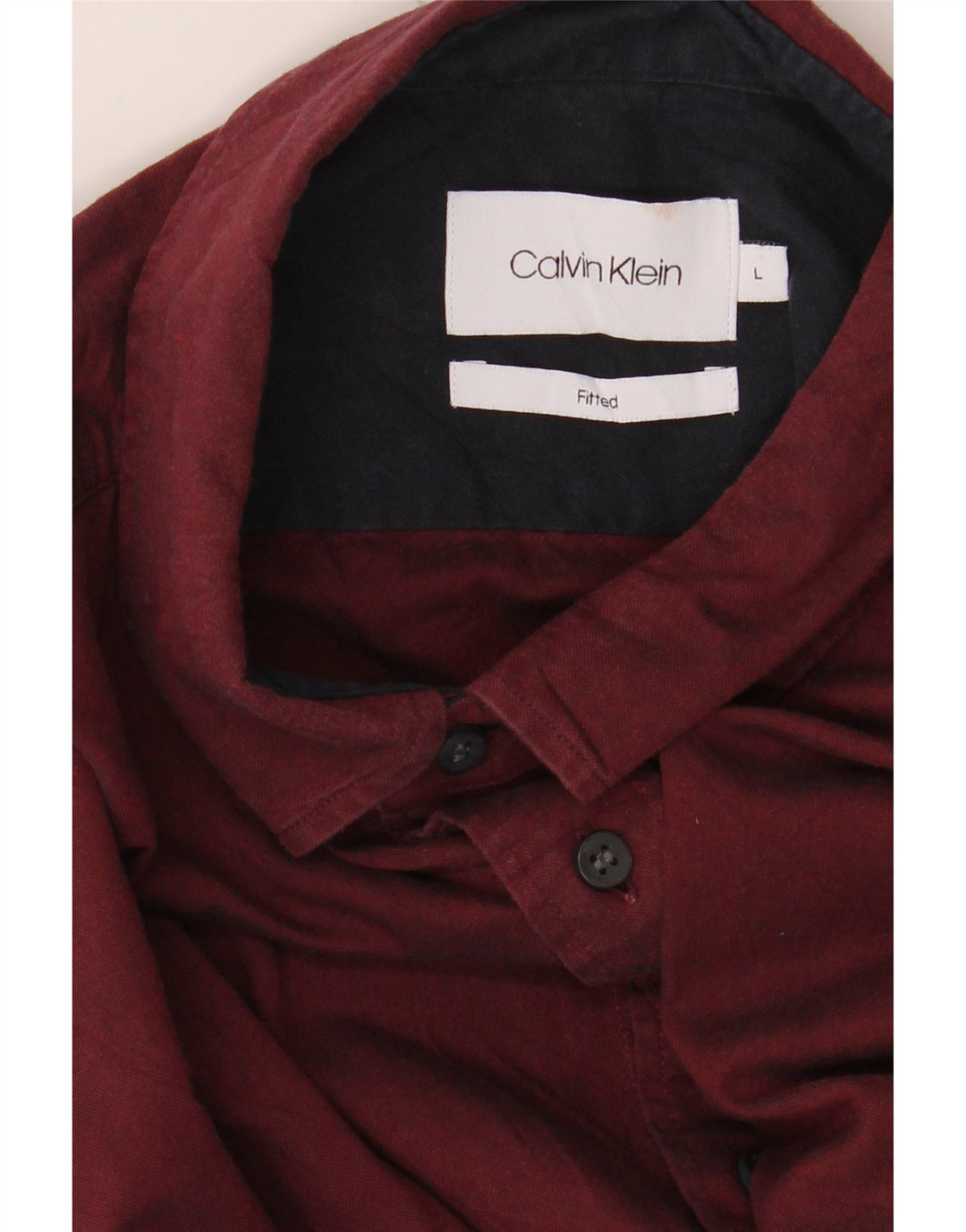 CALVIN KLEIN Camicia aderente da uomo grande marrone