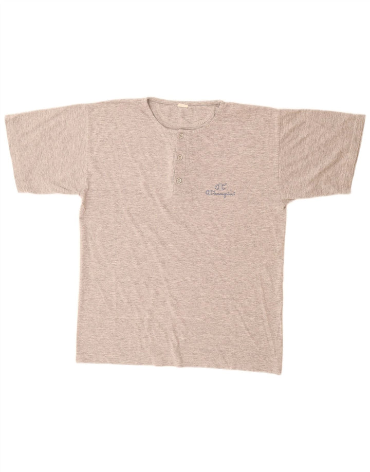 T-shirt da uomo CHAMPION Top in cotone grigio medio