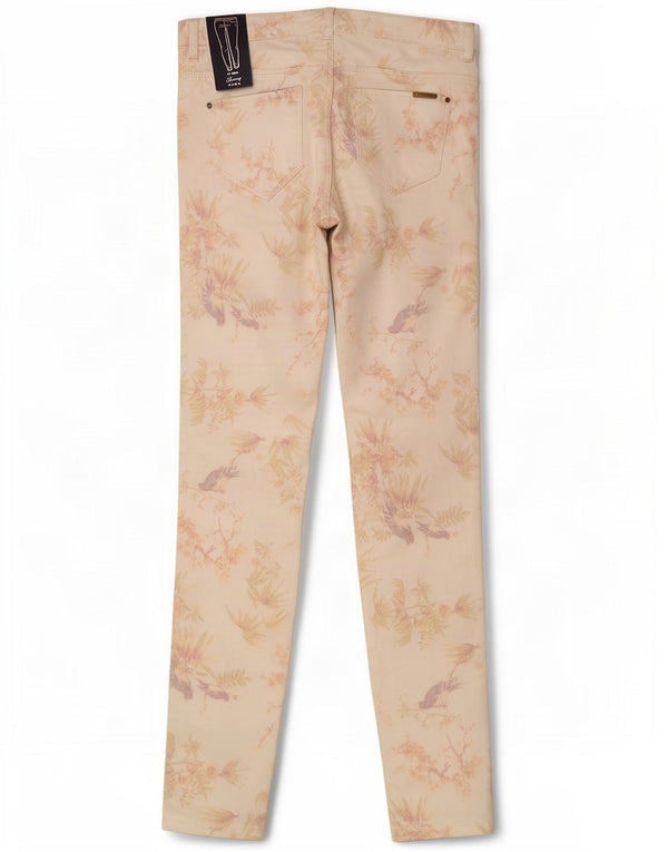 Jeans skinny Trafaluc da donna Zara EU 34 2XS W24 L29 Cotone floreale bianco