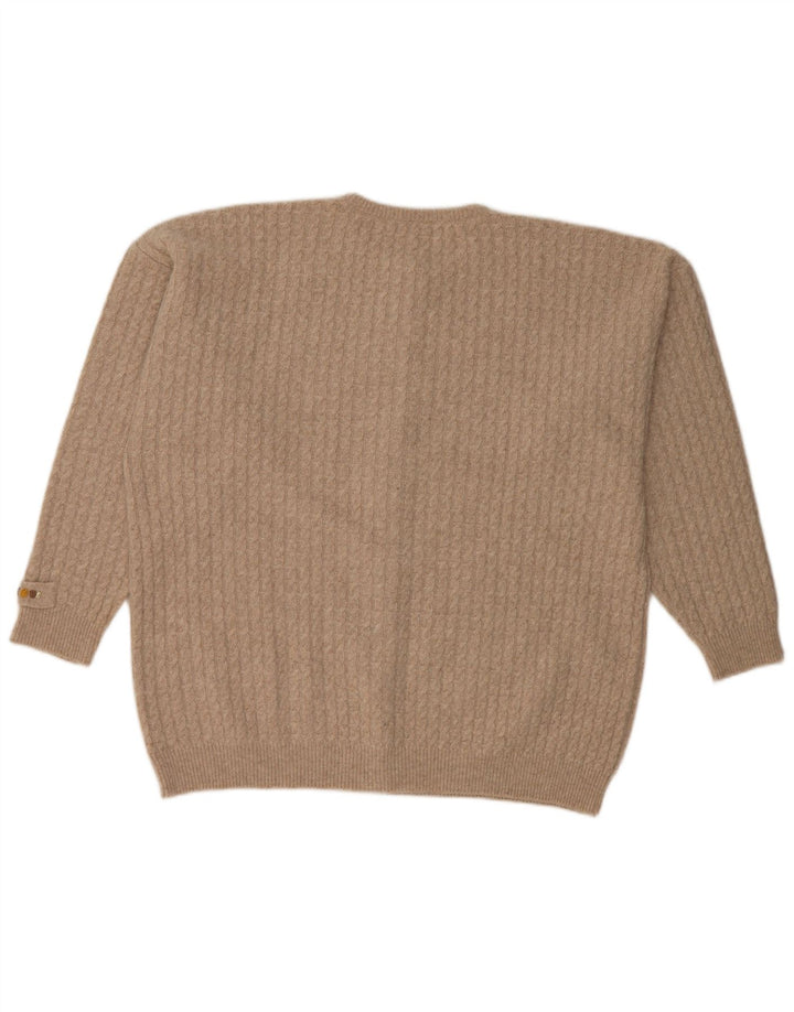 ST. Maglione cardigan da donna ANDREWS UK 18 XL Beige Angora