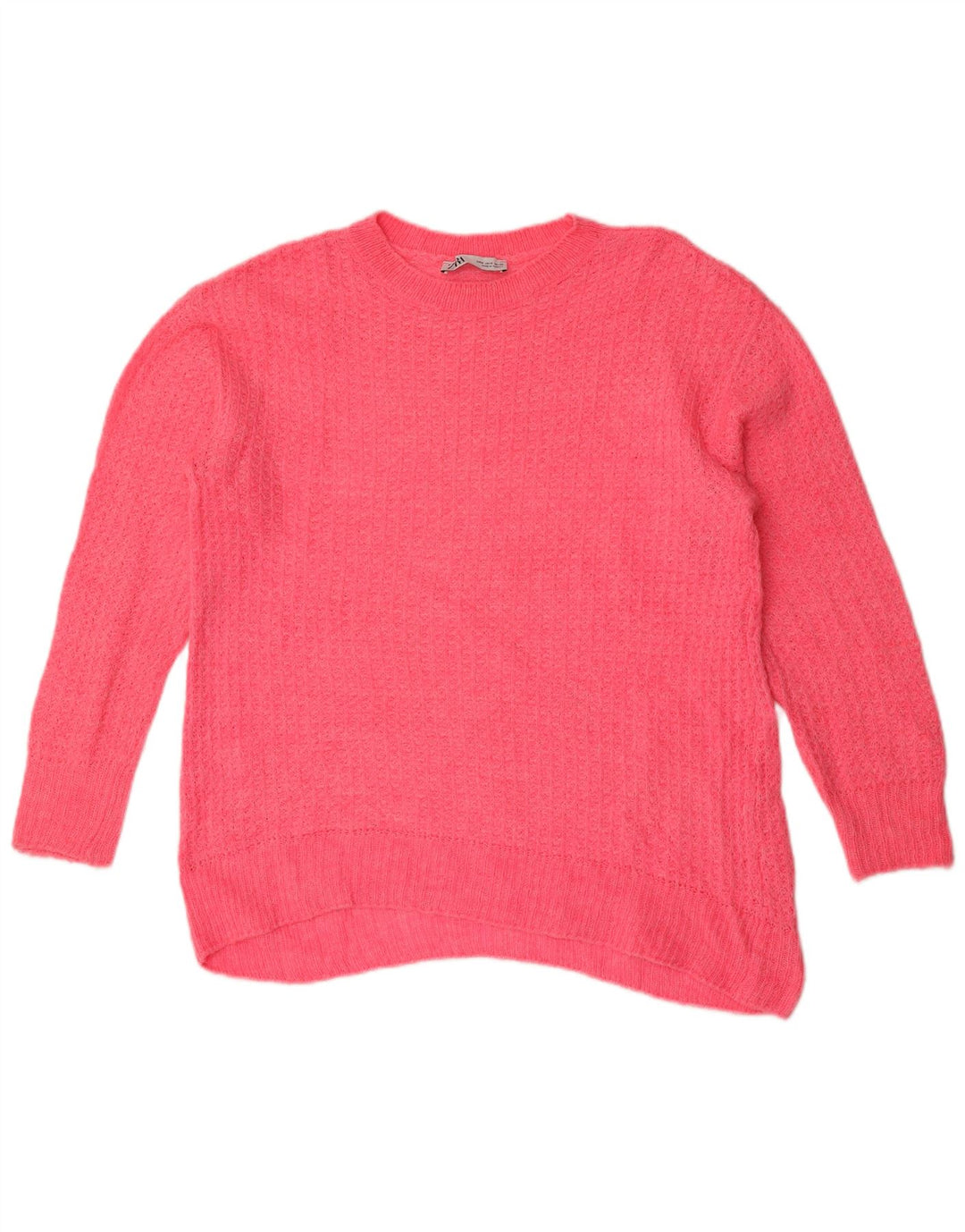 Maglione maglione oversize con scollo a barca da donna Zara UK 10 piccolo rosa