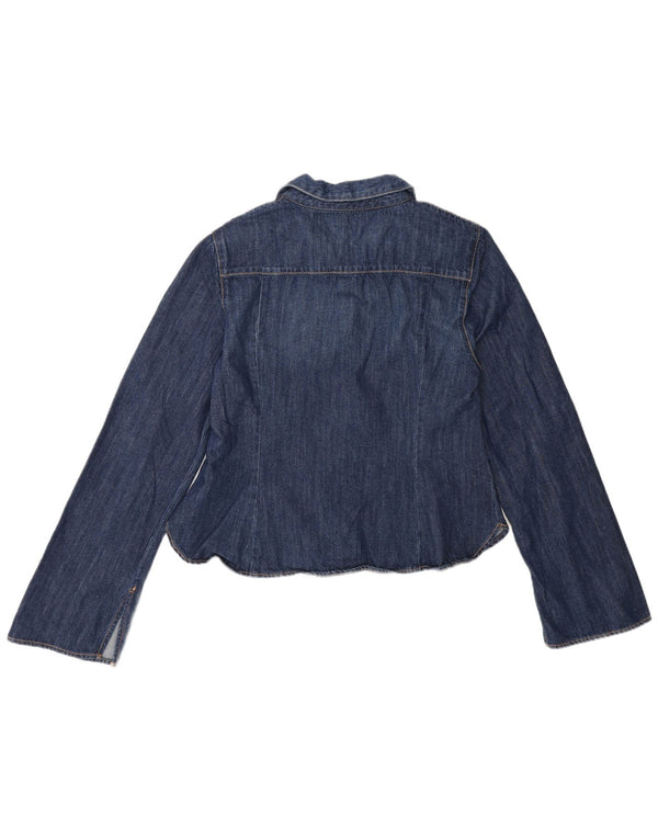Camicia in denim da donna Zara UK 18 XL cotone blu navy