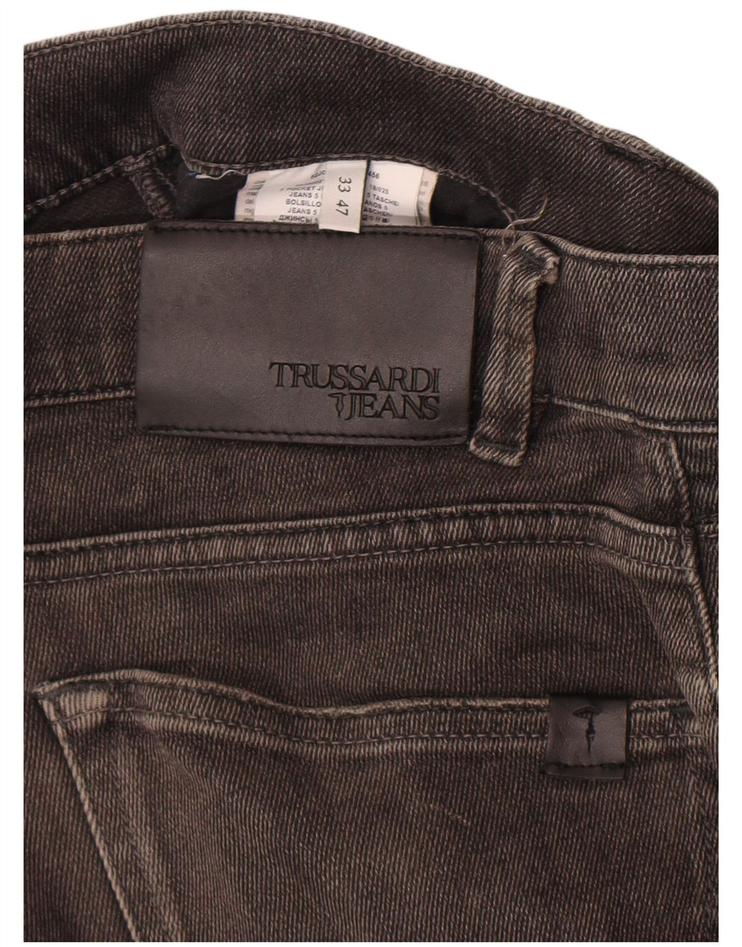 Jeans Trussardi Uomo Slim Distressed W33 L34 Cotone Nero