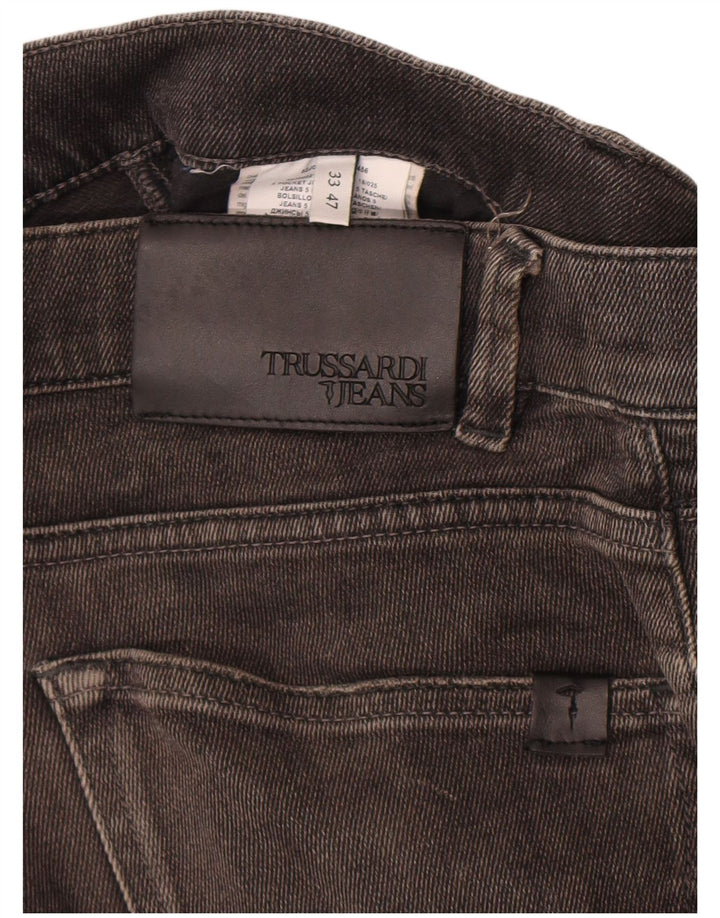 Jeans Trussardi Uomo Slim Distressed W33 L34 Cotone Nero
