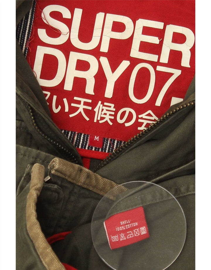 Giacca utility grafica da uomo Superdry UK 38 cotone kaki medio