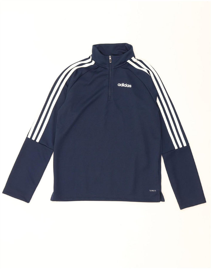 Top della tuta pullover Climalite da ragazzo ADIDAS 11-12 anni blu navy