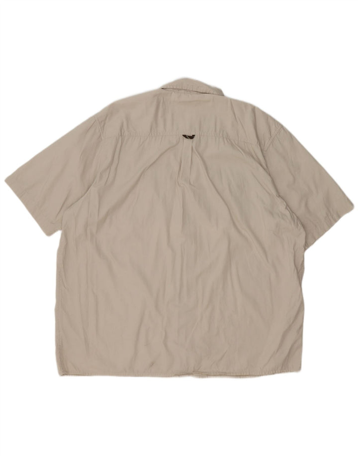 Camicia a maniche corte da uomo Wrangler 2XL in cotone beige