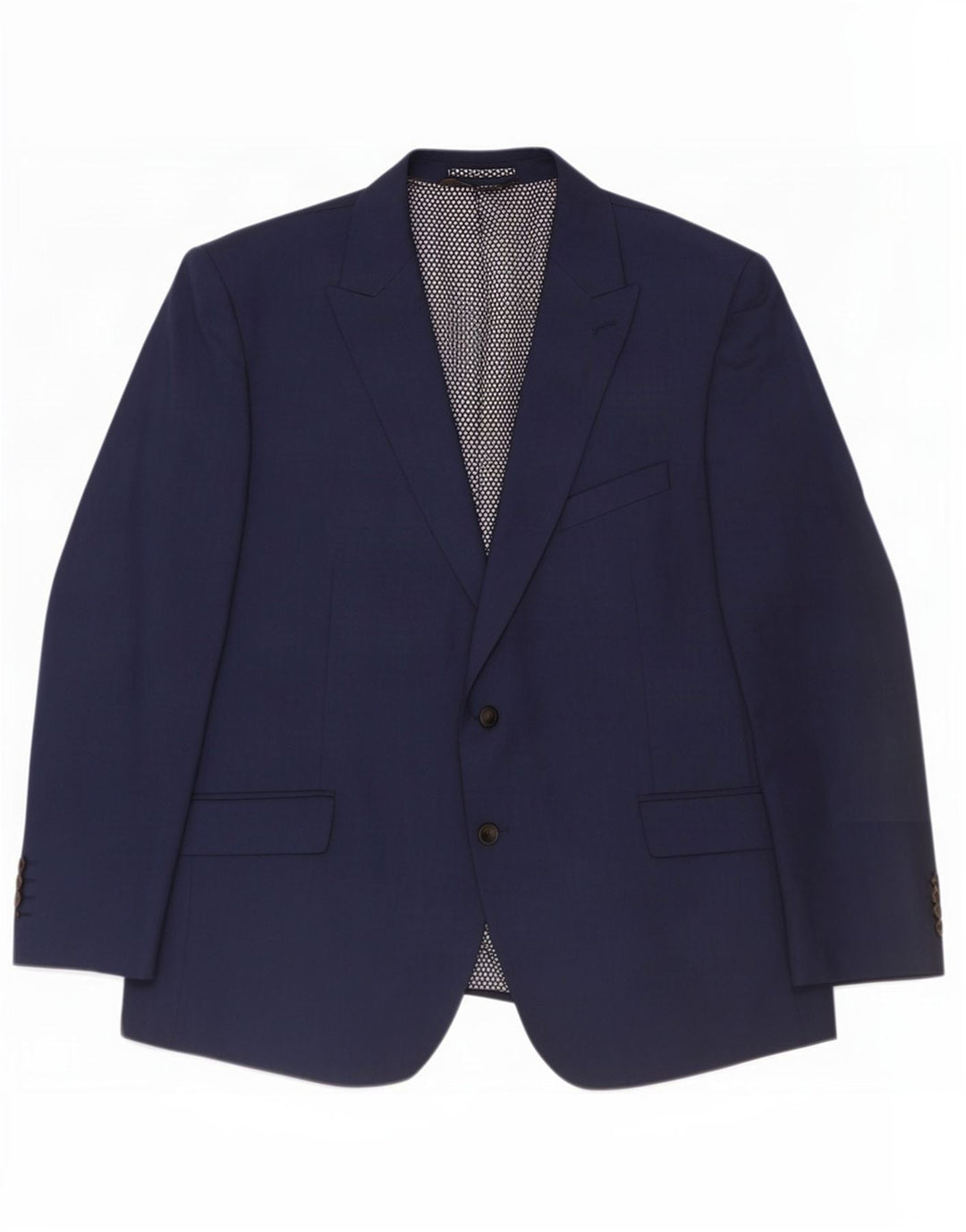Giacca blazer da uomo a vestibilità regolare a 2 bottoni Marks & Spencer UK 48 2XL Blu navy