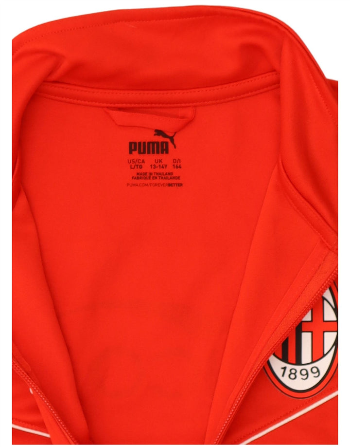 Giacca da tuta grafica Puma da ragazzo AC Milan 13-14 anni in poliestere rosso