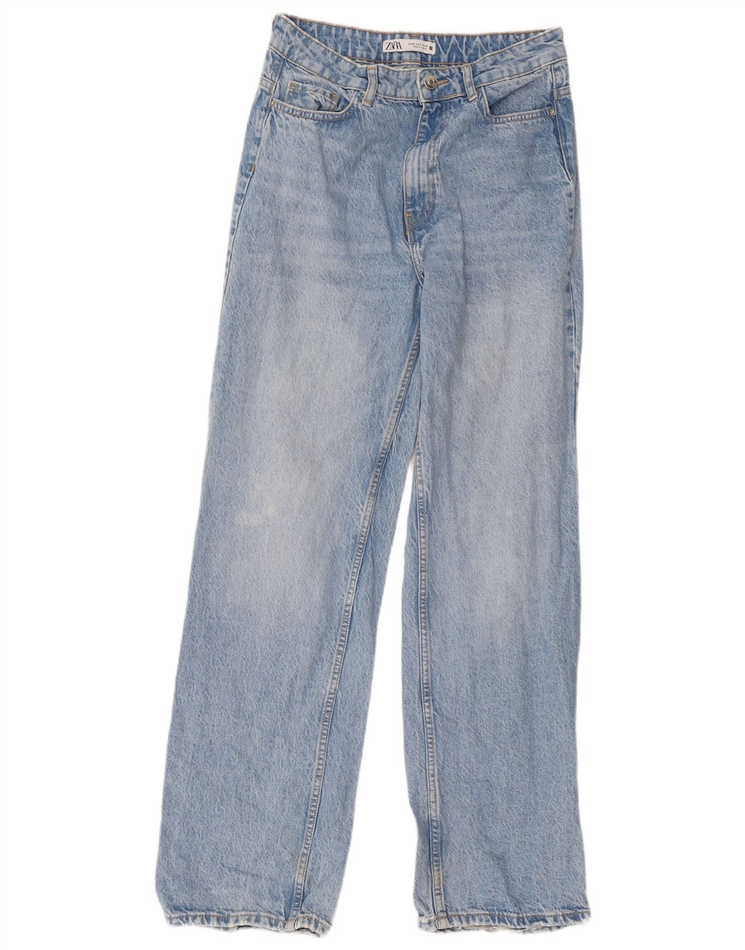 Jeans dritti da donna Zara EU 38 Small W30 L32 Cotone blu