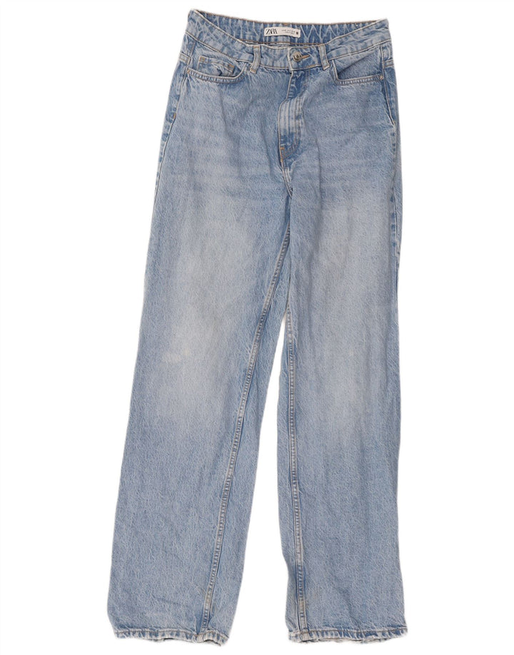 Jeans dritti da donna Zara EU 38 Small W30 L32 Cotone blu