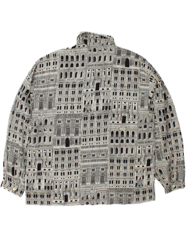 I BLUES Camicetta con grafica da donna IT 46 Large Nera in seta