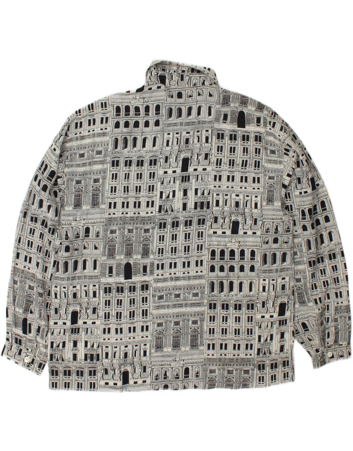 I BLUES Camicetta con grafica da donna IT 46 Large Nera in seta