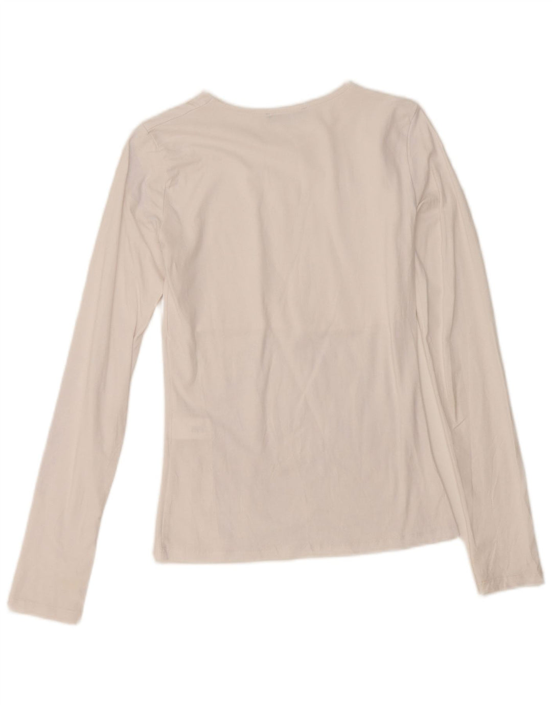 Top Zara da donna a maniche lunghe UK 8 Small in cotone bianco