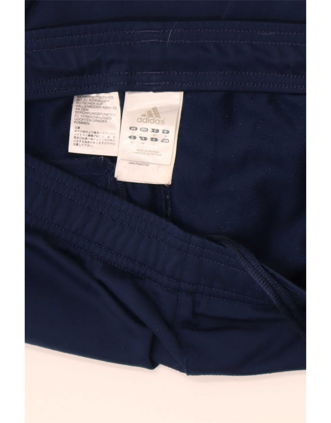 Pantaloni della tuta da donna Adidas UK 12 poliestere blu medio
