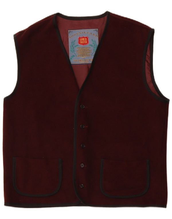 Gilet da uomo Globe Trotter UK 40 grande acrilico bordeaux
