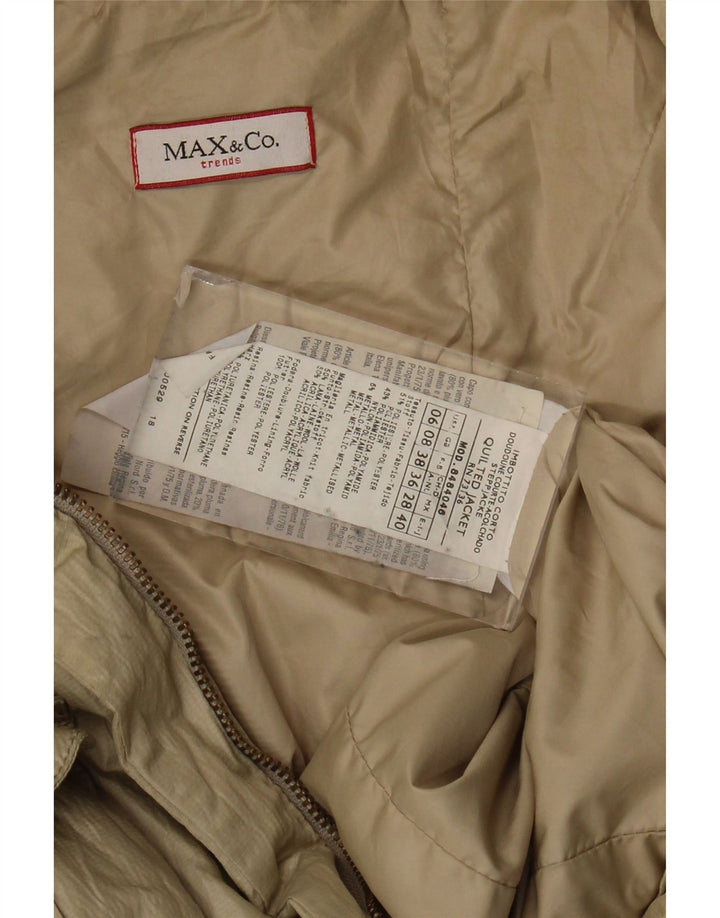 Max & Co. Giacca imbottita da donna UK 8 Small Beige Poliestere