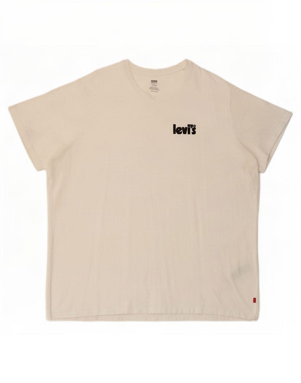 Levi's Mens Relaxed Fit T-Shirt Top 2XL White Cotton