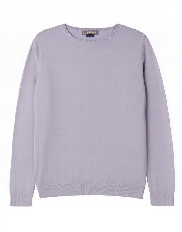 Maglione da donna Marks & Spencer oversize con collo a bottoni UK 8 piccolo blu
