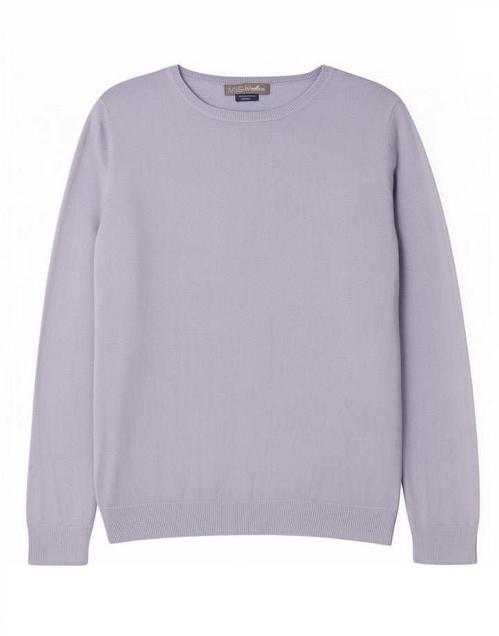 Maglione da donna Marks & Spencer oversize con collo a bottoni UK 8 piccolo blu