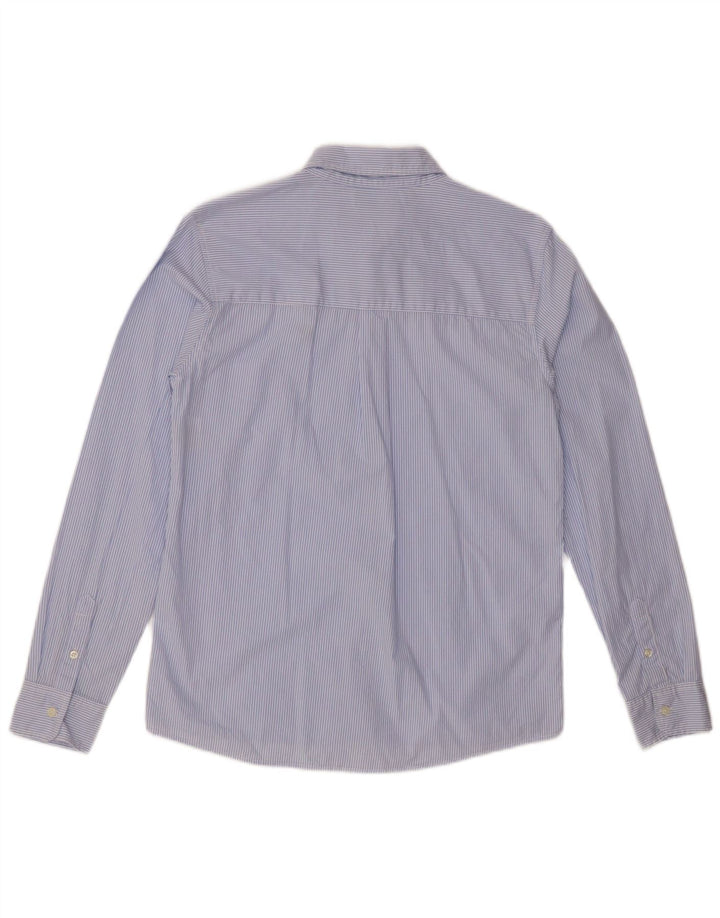 Camicia BENETTON Bambino 13-14 Anni 3XL Cotone Gessato Blu