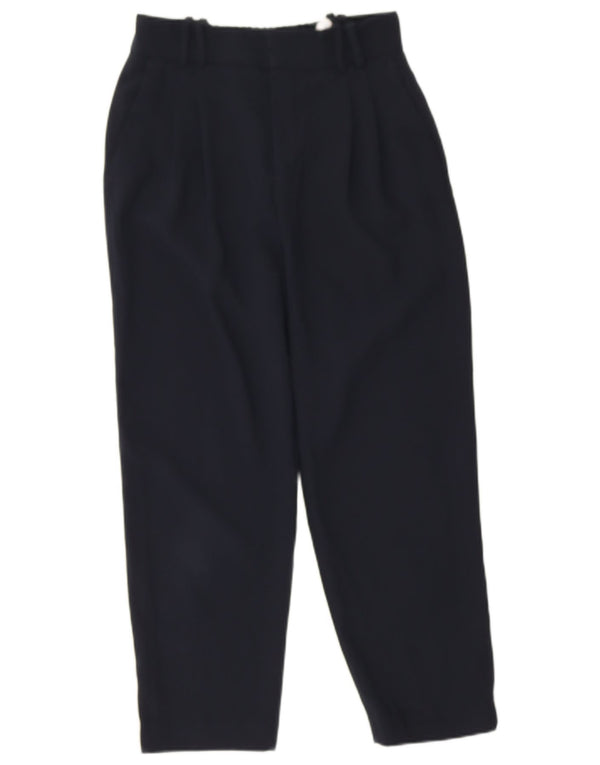Pantaloni corti da donna Zara vestibilità ampia piccoli W26 L24 poliestere blu navy