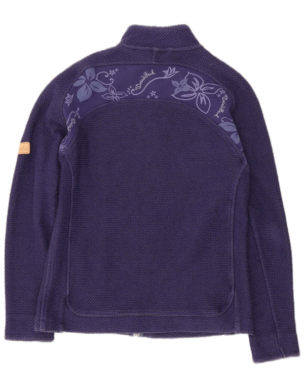 Weird Fish Giacca da tuta da donna UK 14 Large Blue Floral Sports