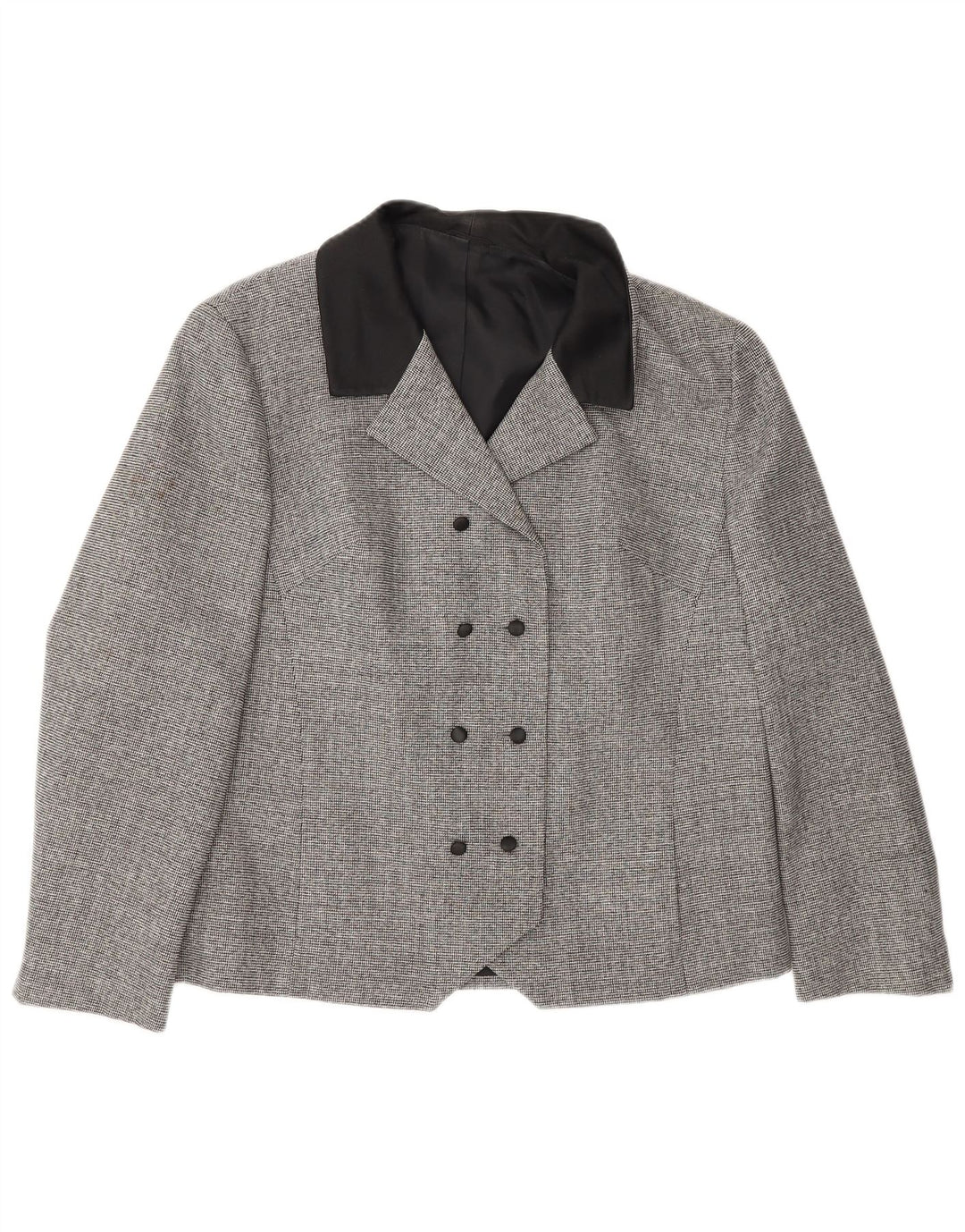 Giacca blazer doppiopetto da donna Erle ZF UK 16 grande pied de poule grigio