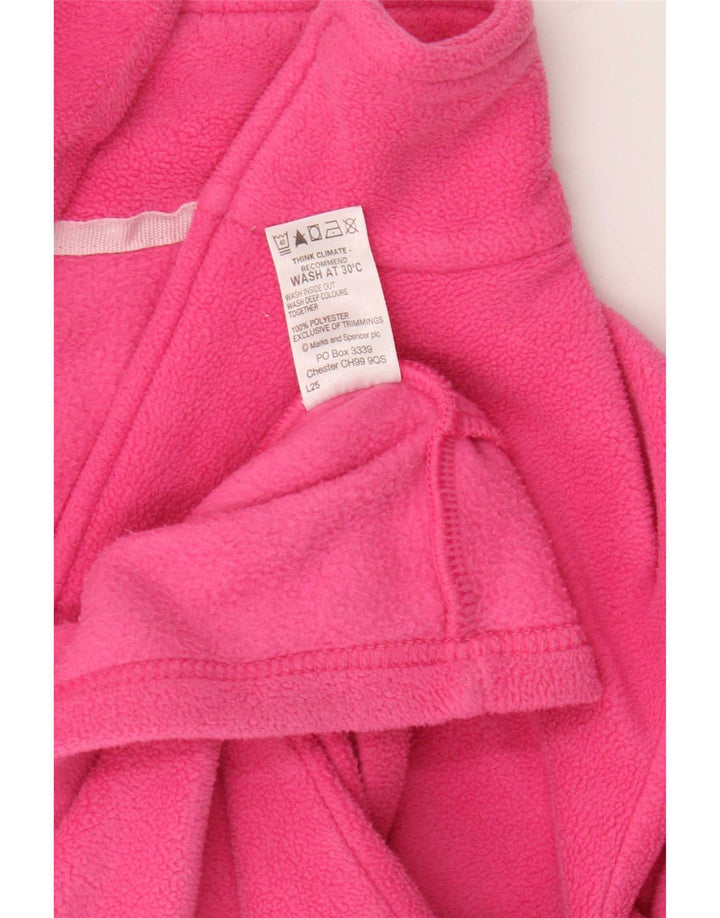 Giacca in pile da donna Marks & Spencer UK 16 grande poliestere rosa