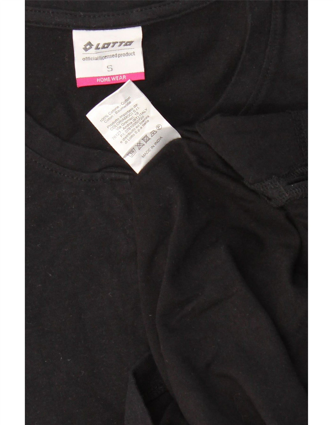 Top da donna a manica lunga Lotto UK 10 piccolo cotone nero