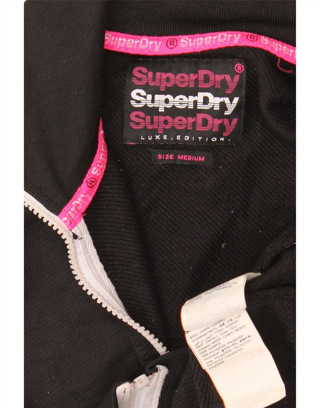 Giacca da tuta da donna SUPERDRY UK 14 Medium Black Colourblock