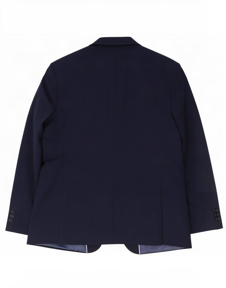 Giacca blazer lunga a 2 bottoni Marks & Spencer da uomo UK 48 4XL Lana blu navy