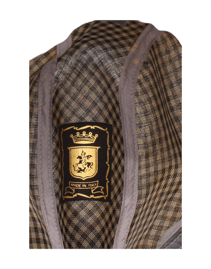 Cappello Fedora vintage da uomo grande classico a quadri grigi