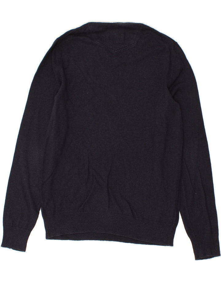 FAT FACE Mens V-Neck Jumper Sweater Medium Navy Blue Cotton Vintage Fat Face and Second-Hand Fat Face from Messina Hembry 