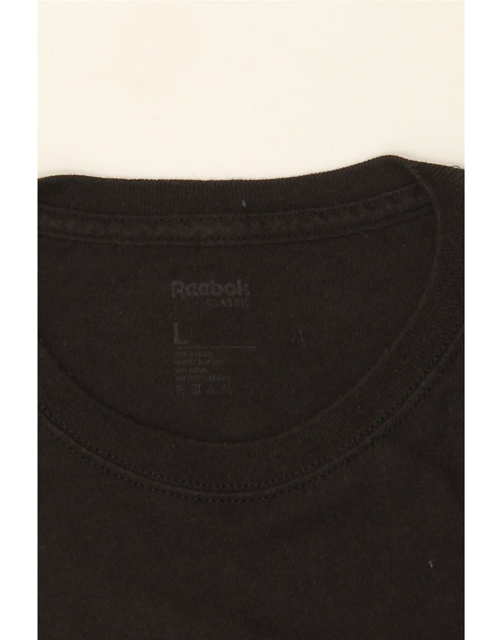 T-shirt grafica Reebok da uomo grande nera
