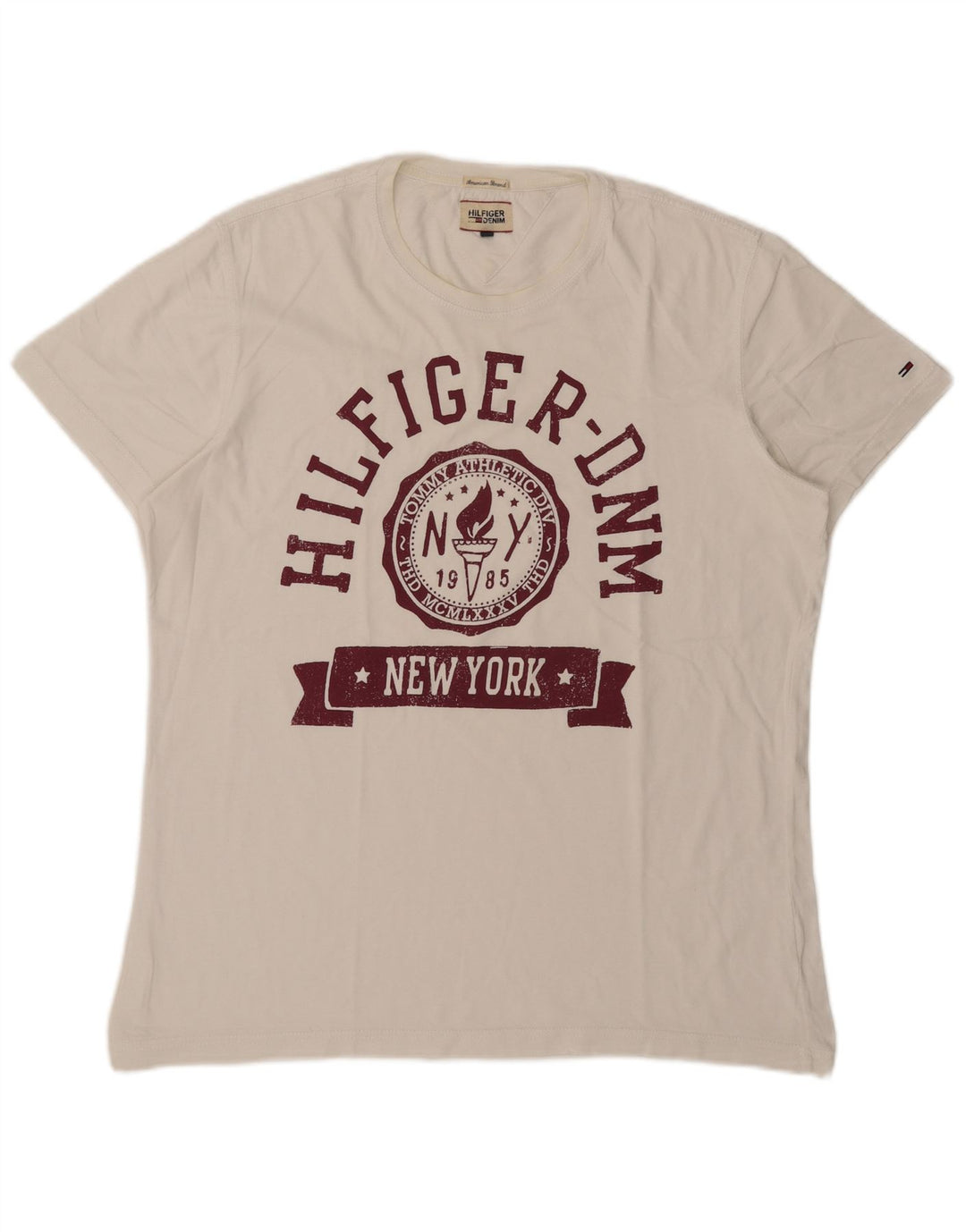 T-shirt grafica da uomo Tommy Hilfiger Top XL bianca