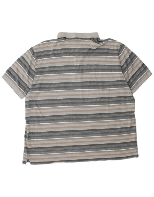 Polo da uomo Navigare 4XL a righe grigie