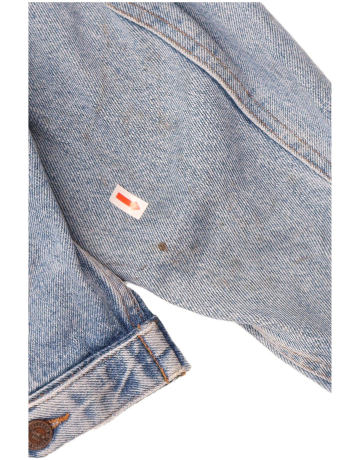 Giacca Jeans Uomo BENETTON IT 52 XL Blu Cotone