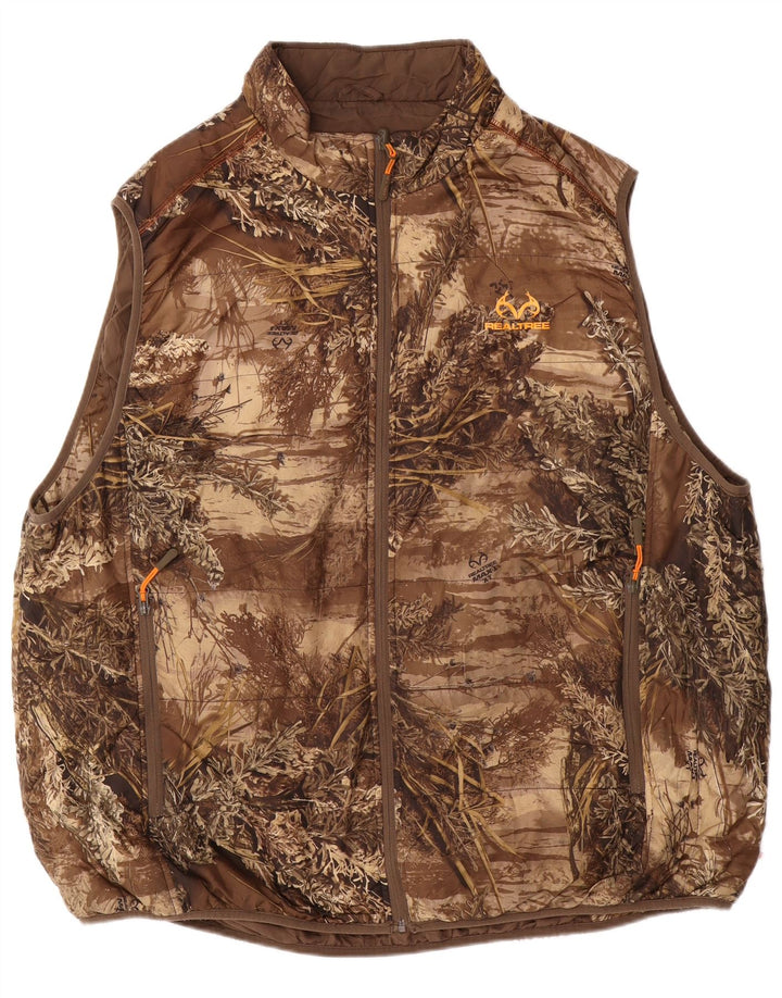 Gilet reversibile da uomo REALTREE IT 54/56 3XL Poliestere mimetico marrone