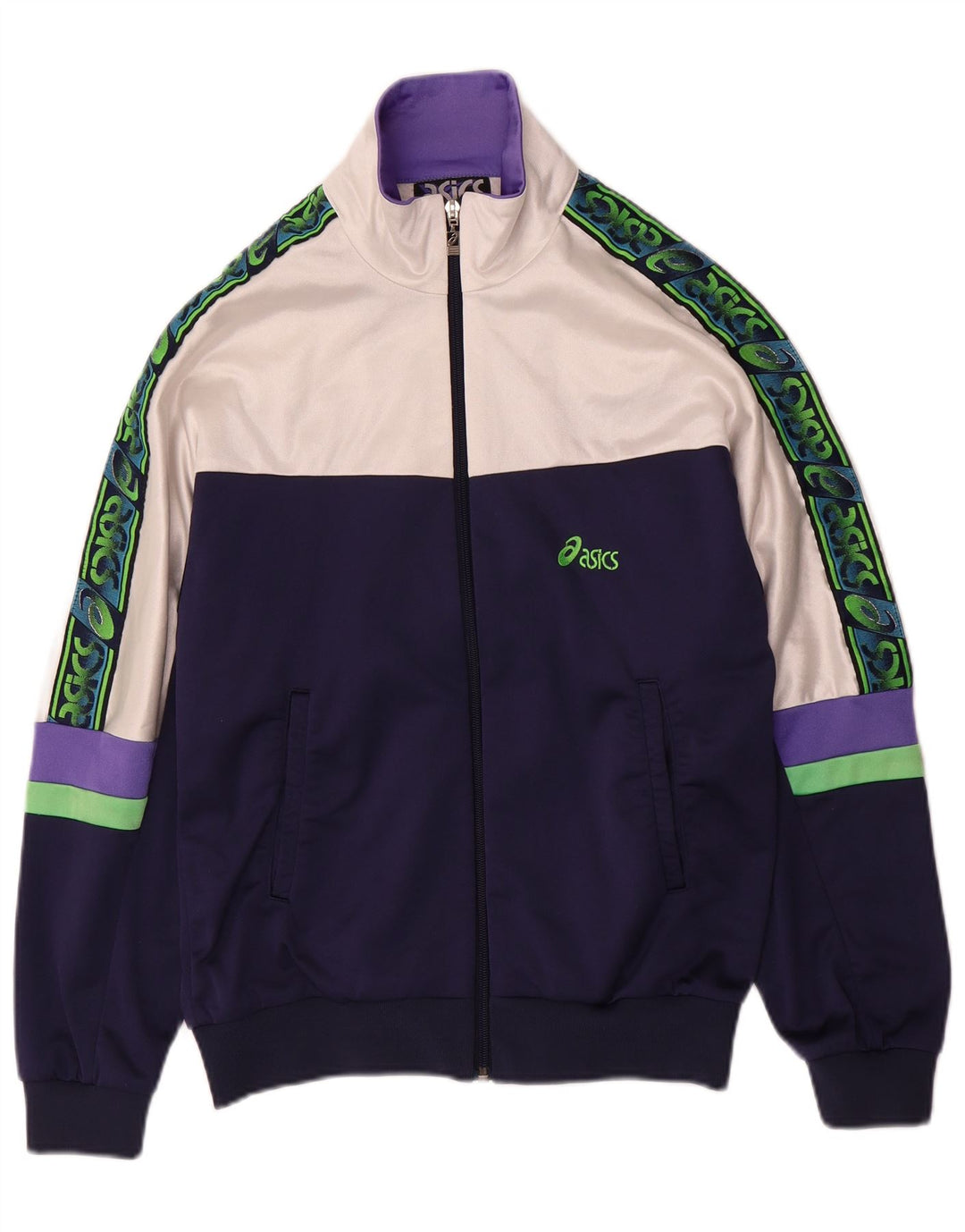 Tuta intera da donna Asics IT 46 Large Blu Navy Colourblock in poliammide