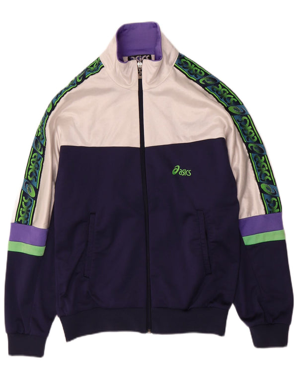 Tuta intera da donna Asics IT 46 Large Blu Navy Colourblock in poliammide