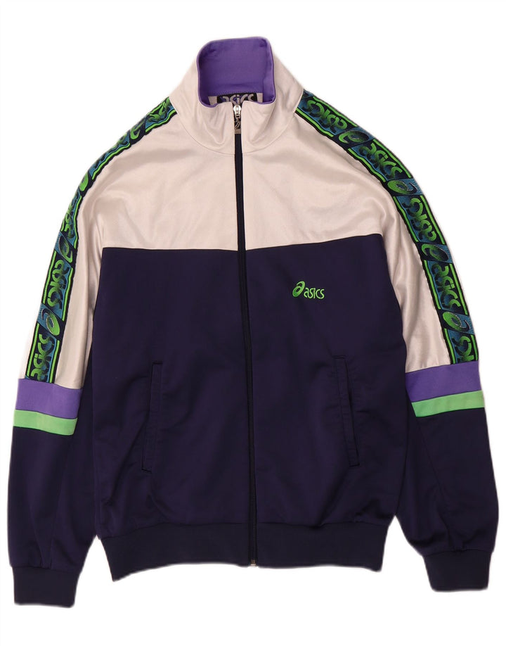 Tuta intera da donna Asics IT 46 Large Blu Navy Colourblock in poliammide